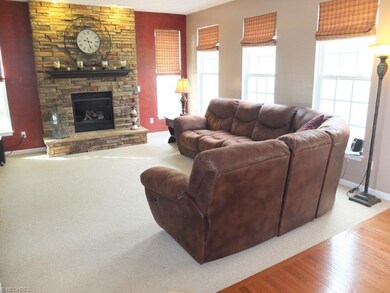 Great room with gas fireplace.