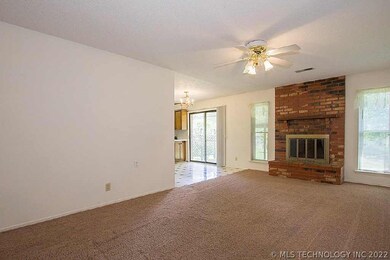 Living room is open to the dining room and kitchen