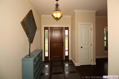 Entry with designer tile