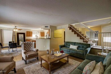 Large, open family room and kitchen
