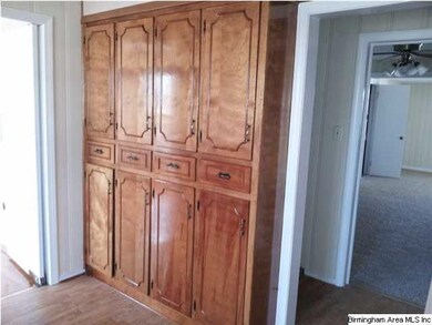 Second wall of cabinets in kitchen