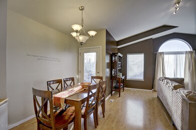 Upstairs dining area, door to deck