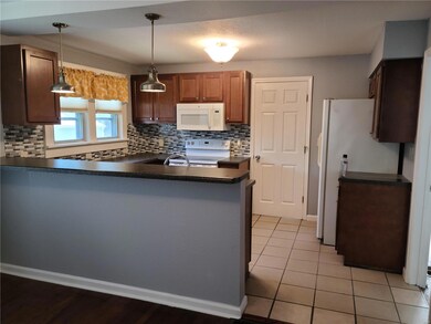 updated kitchen with breakfast bar