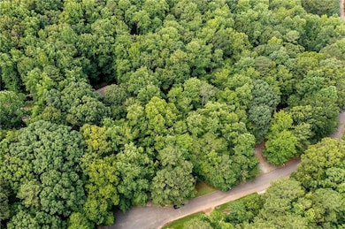 Aerial overview of property's location featuring a forest