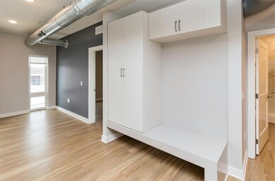 A built-in locker area for extra storage