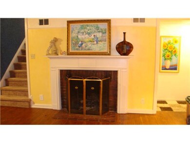 Living Room wodburning fireplace in LR