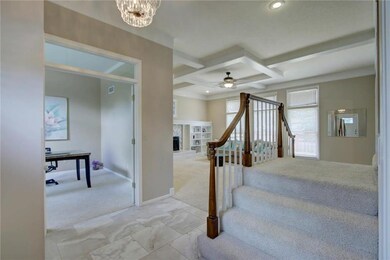 Beautiful entry looking into office/bedroom with F