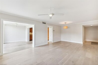 Living Room & Dining Room with ornamental molding,