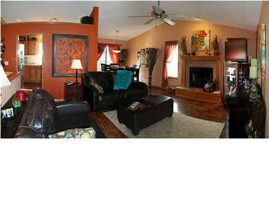Panoramic view of the open main floor living space