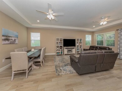 Dining area adjacent to living, perfect for entert