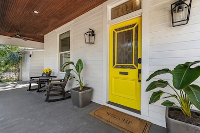 A charming porch welcomes you home to this majestic 3,800-square-foot 1907 Victorian featuring a meticulous 2007 renovation and expansion designed by Mark van Doren of APD and built by Lucas Craftsman.