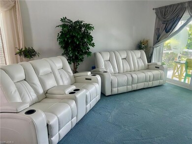Living area with carpet