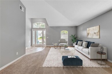Virtually staged living room