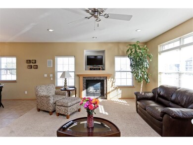 9 foot ceilings and ceramic tile entryway to the g