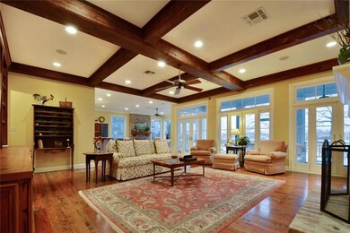Main living space with entry to sunroom