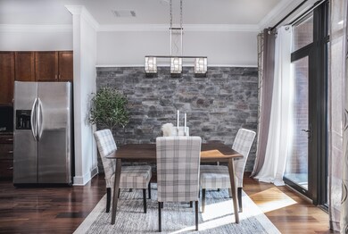 DIning Room with Custome Stone Wall