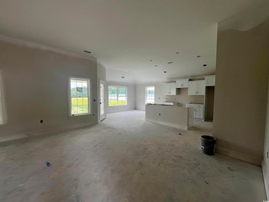 Unfurnished living room featuring baseboards