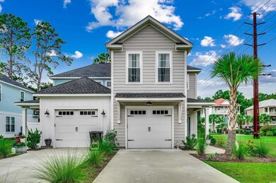 View of front property featuring a garage