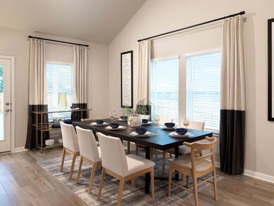 Dining space featuring light wood-style flooring 
