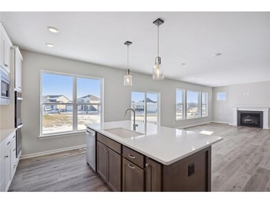The stunning gourmet kitchen features a double wal