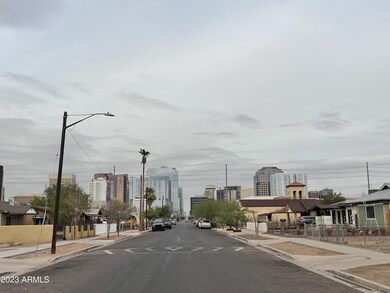 Facing north from street toward downtown