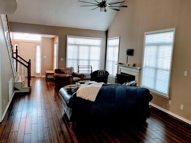 This is a view of the living room from the dining room area.