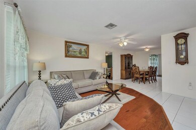 Living room with plank flooring