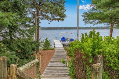Heading from the lawn to the dock