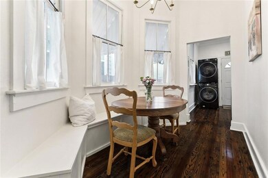 Dining area with built-in seating & storage