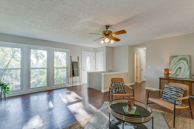 Natural Light Pours in from the Oversized Windows.
