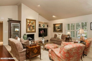 Family Room With Vaulted Ceiling