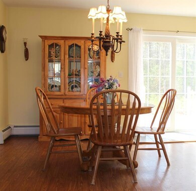 Dining Area with Sliding Door to the...