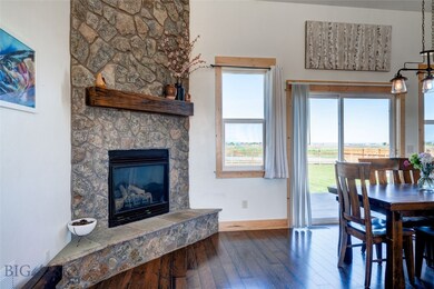 Stacked Rock Fireplace