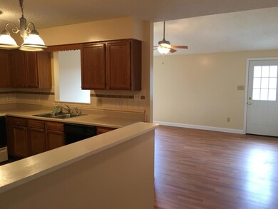 KITCHEN OPENS TO LIVING ROOM