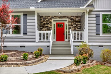 Close up of home in front porch