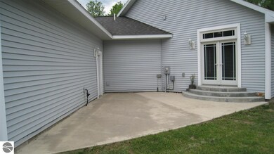 Concrete patio with gas grill hook up