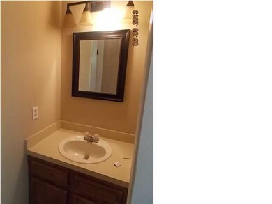 one side of bathroom