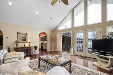 The spacious upper floor family room allows ample 