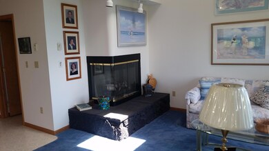 Living room with fireplace