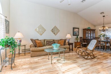Living Room with High Ceilings - Decorative Window and Combo with Dining Room