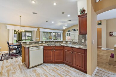 Eat in kitchen with laminate floor