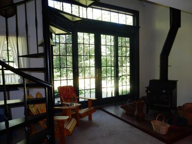 Cozy woodstove in center of the home