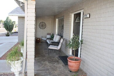 Tiled front patio