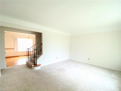 Living room facing dining room