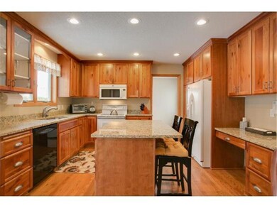 Granite Countertops, Center Island & Gleaming Hard