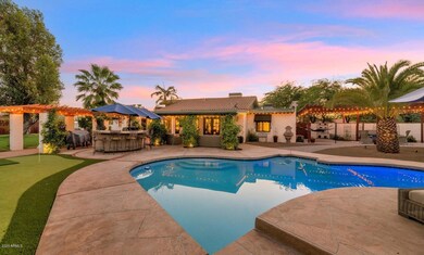 Twilight photo of Pool 1