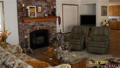 Gas insert in living room fireplace