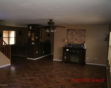 Diagonally-laid tile throughout