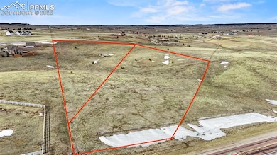 Drone / aerial view with a rural view.  Red lines 