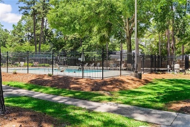 View of the pool from the front door